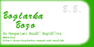 boglarka bozo business card